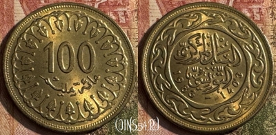 Тунис 100 миллимов 1983 года, KM# 309, 214s-022