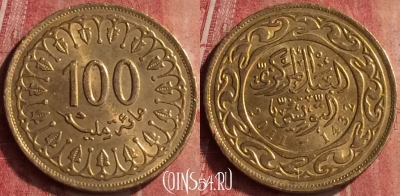 Тунис 100 миллимов 2011 года, KM# 309, 410-144