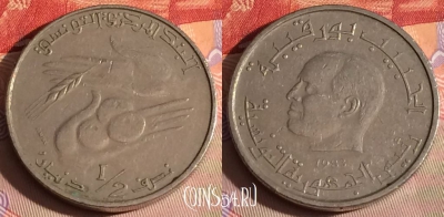 Тунис 1/2 динара 1983 года, KM# 303, 296c-025