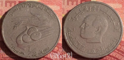 Тунис 1/2 динара 1983 года, KM# 303, 304i-144