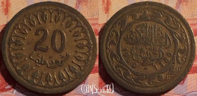 Тунис 20 миллимов 1960 года, KM# 307, 085b-065
