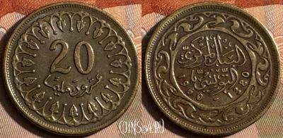 Тунис 20 миллимов 1960 года, KM# 307, 234s-014