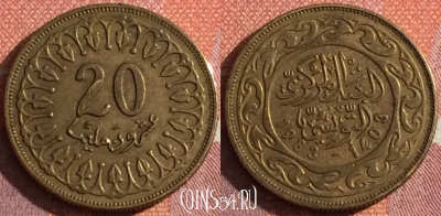 Тунис 20 миллимов 1983 года, KM# 307, 042h-169