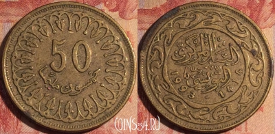 Тунис 50 миллимов 1993 года, KM# 308, 161a-089