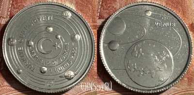 Турция 1 куруш 2022 года, Венера, UNC, 511s-056