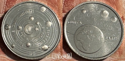 Турция 1 куруш 2022 года, Земля, UNC, 511s-057