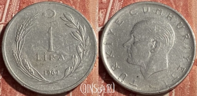 Турция 1 лира 1963 года, KM# 889a.1, 462r-515