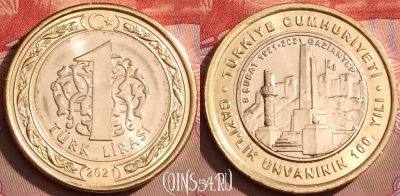 Турция 1 лира 2021 года, UNC, 087l-013
