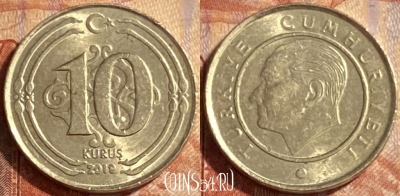 Турция 10 курушей 2019 года, KM# 1241, 487р-044
