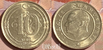 Турция 10 курушей 2020 года, KM# 1241, 479р-119