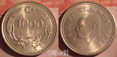 Турция 1000 лир 1993 года, KM# 997, 054i-049