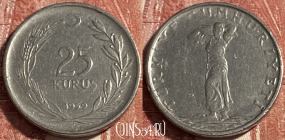 Турция 25 курушей 1959 года, KM# 892.1, 499р-051