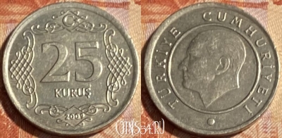 Турция 25 курушей 2009 года, KM# 1242, 500р-061