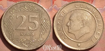 Турция 25 курушей 2015 года, KM# 1242, 227l-121