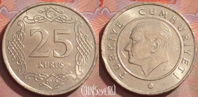 Турция 25 курушей 2015 года, KM# 1242, 273k-116