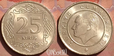 Турция 25 курушей 2018 года, KM# 1242, 227l-127