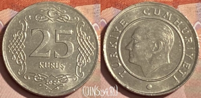 Турция 25 курушей 2020 года, KM# 1242, 479р-117