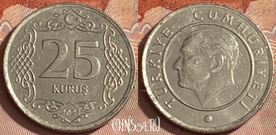 Турция 25 курушей 2021 года, KM# 1242, 462r-002