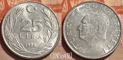 Турция 25 лир 1986 года, KM# 975, 087r-066