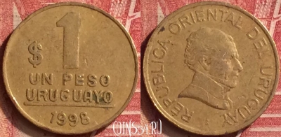 Уругвай 1 песо 1998 года, KM# 103.2, 210m-023