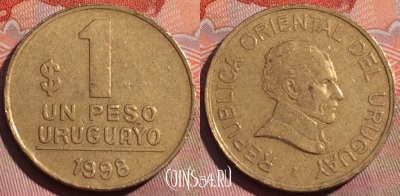Уругвай 1 песо 1998 года, KM# 103.2, 259a-090