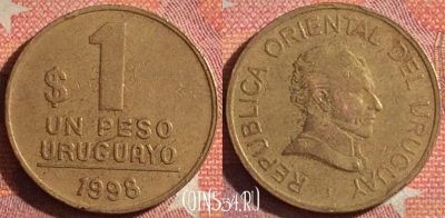 Уругвай 1 песо 1998 года, KM# 103.2, 373-038