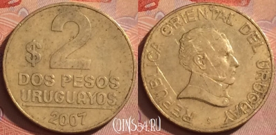 Уругвай 2 песо 2007 года, KM# 104.2, 375k-055