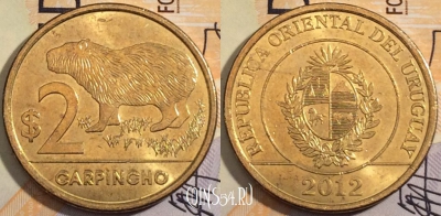 Уругвай 2 песо 2012 года, KM# 136, 187-013