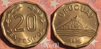 Уругвай 20 сентесимо 1978 года, KM# 67, 372-110