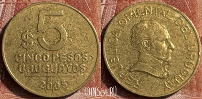 Уругвай 5 песо 2005 года, KM# 120.2, 181s-033