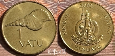 Вануату 1 вату 2002 года, KM# 3, UNC, 504s-045