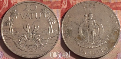 Вануату 20 вату 1995 года, редкая, KM# 7, 142b-062