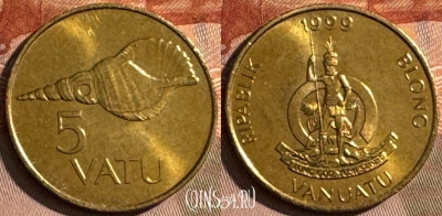 Вануату 5 вату 1999 года, KM# 5, UNC, 504s-074
