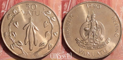 Вануату 50 вату 1990 года, KM# 8, UNC, 167l-024