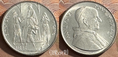 Ватикан 2 лиры 1968 года, KM# 101, UNC, 516s-054 ♛