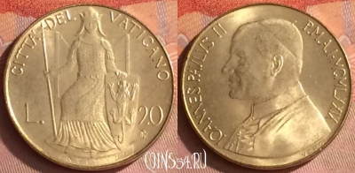 Ватикан 20 лир 1979 года, KM# 144, 289o-104