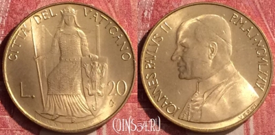 Ватикан 20 лир 1979 года, KM# 144, 438-113