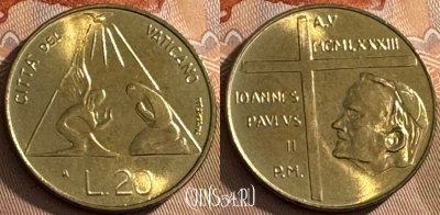 Ватикан 20 лир 1983 года, KM# 171, UNC, 516s-131