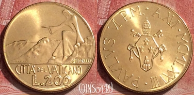 Ватикан 200 лир 1978 года (MCMLXXVIII), UNC, 159l-032