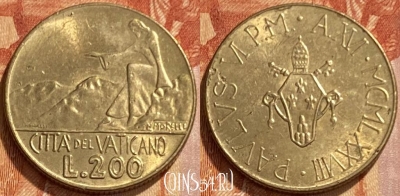 Ватикан 200 лир 1978 года, KM# 138, 461q-142