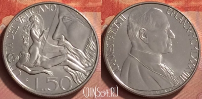 Ватикан 50 лир 1988 года, KM# 208, BU, 401l-088