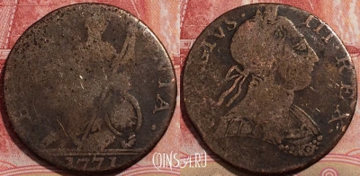 Великобритания 1/2 пенни 1771 года, KM# 601, 207-092
