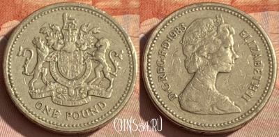 Великобритания 1 фунт 1983 года, KM# 933, 359p-069