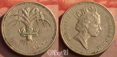 Великобритания 1 фунт 1985 года, KM# 941, 261o-077