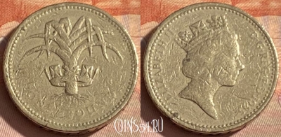 Великобритания 1 фунт 1985 года, KM# 941, 359p-002 ♛