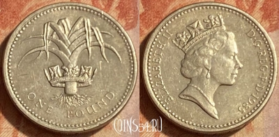 Великобритания 1 фунт 1985 года, KM# 941, 462q-628 ♛