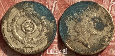 Великобритания 1 фунт 1996 года, KM# 972, 310q-142