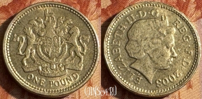 Великобритания 1 фунт 2003 года, KM# 993, 154s-008