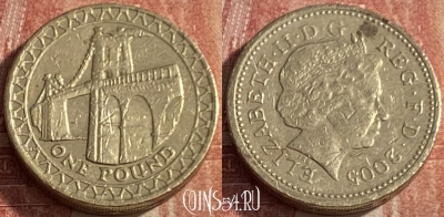 Великобритания 1 фунт 2005 года, KM# 1051, 246q-136 ♛