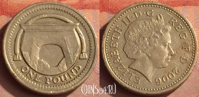 Великобритания 1 фунт 2006 года, KM# 1059, 290o-083